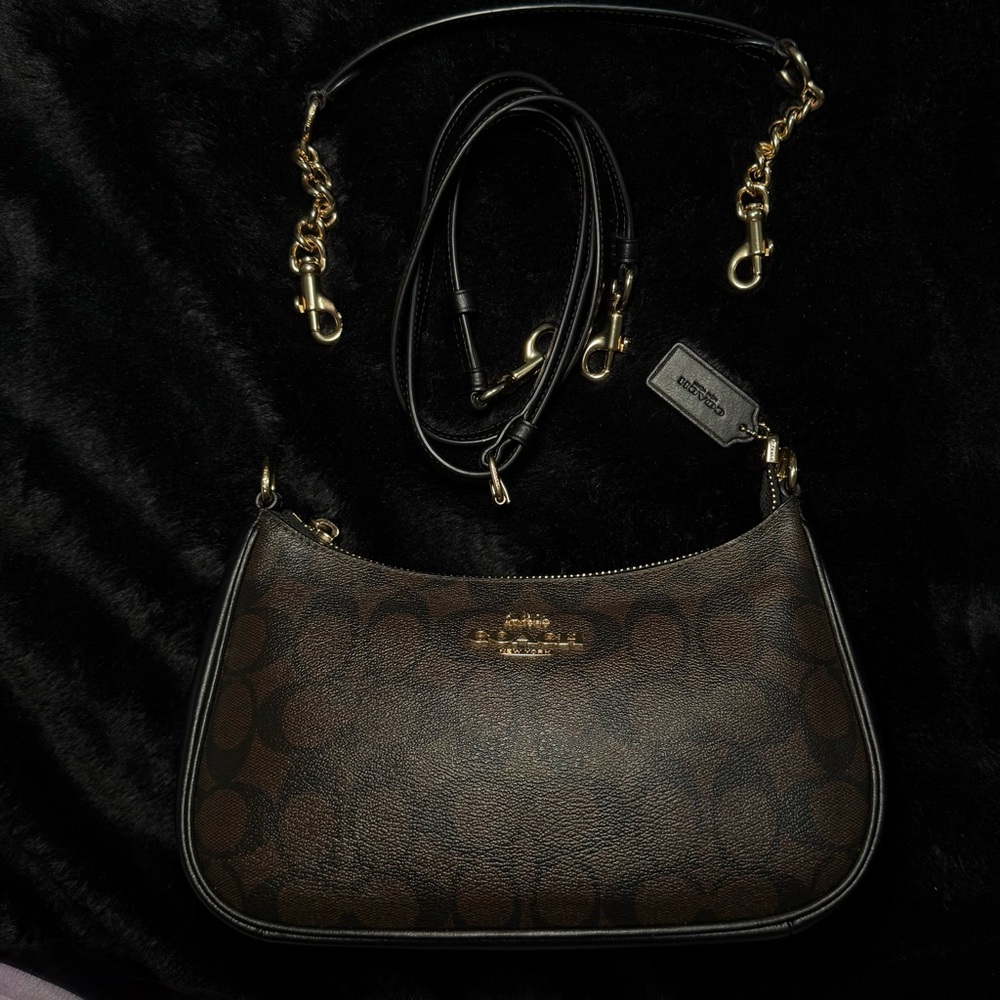 Coach Brown Signature Shoulder Bag - Coach Teri Shoulder Bag